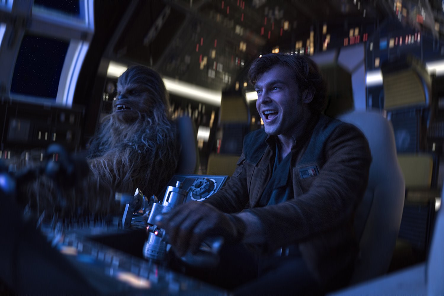 Solo: A Star Wars Story Han en Cewbacca in Falcon