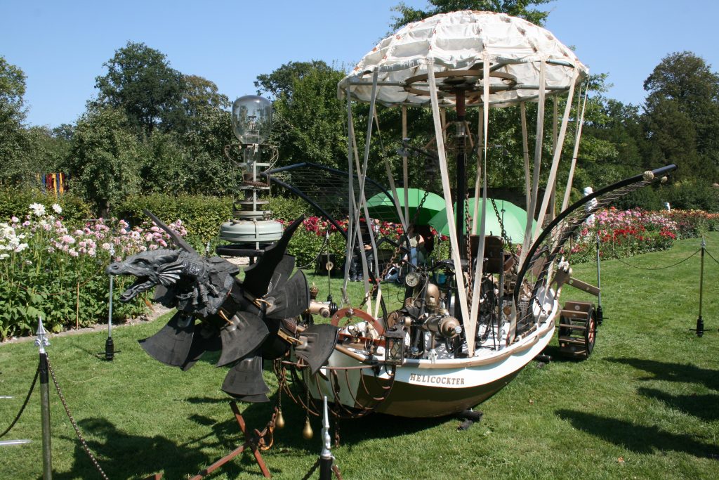 Steampunk vliegfiets Castlefest 2018