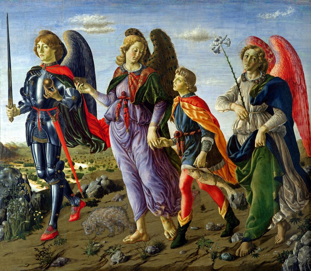 De engel - Drie aartsengelen met Tobias - Francesco Botticini