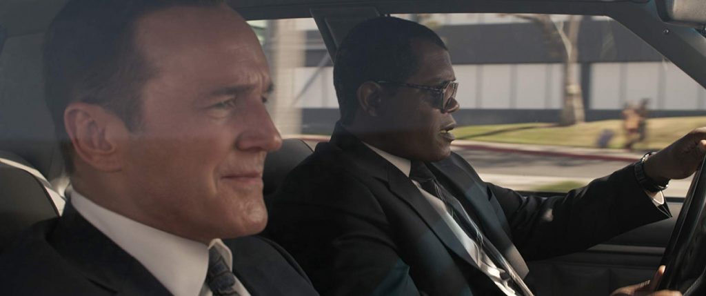 Captain Marvel Nick Fury en Agent Coulson