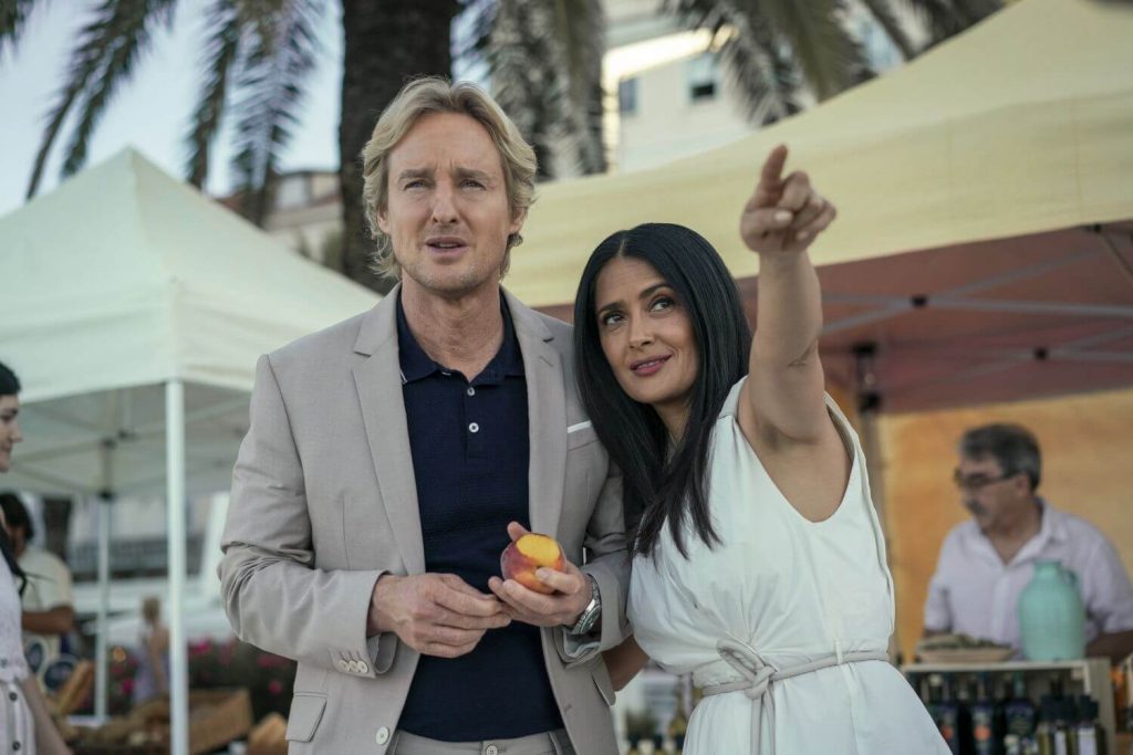 Owen Wilson als Greg en Salma Hayek als Isabel