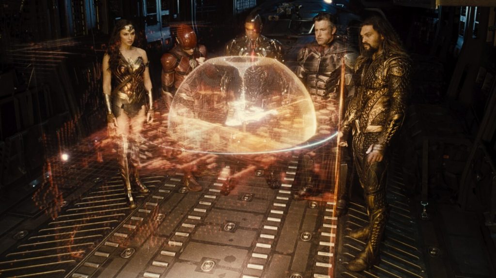 Wonder Woman, Flash, Cyborg, Batman en Aquaman