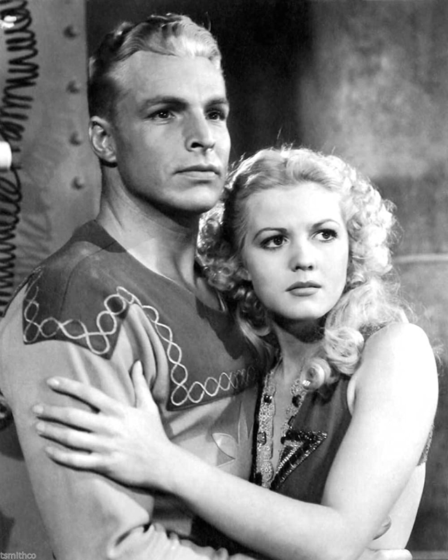 Buster Crabbe en Jean Rogers in Flash Gordon 1936 - Universal Pictures