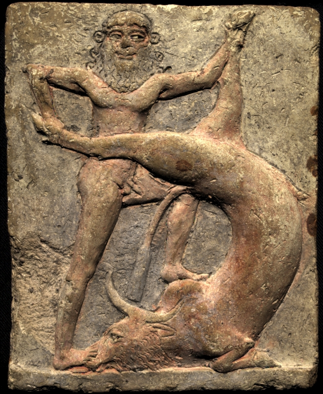 Gilgamesh in gevecht met Gugalanna, de hemelstier
