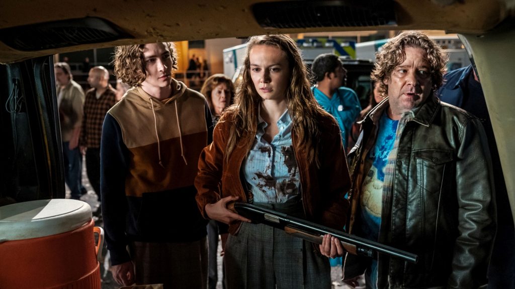 Robert Longstreet, Nancy Stephens, Dylan Arnold en Andi Matichak in Halloween Kills