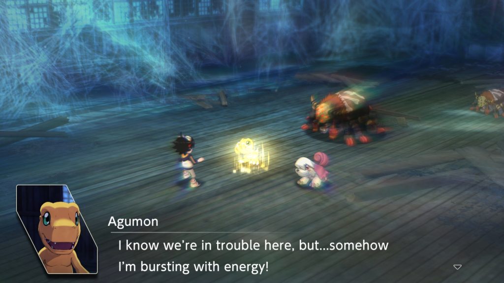 Agumon bursting with energy