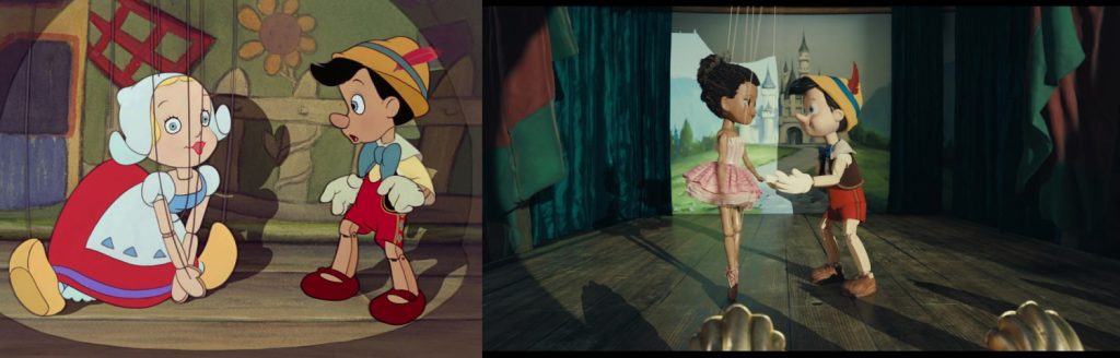 Disney Pinocchio 1940 versus 2022