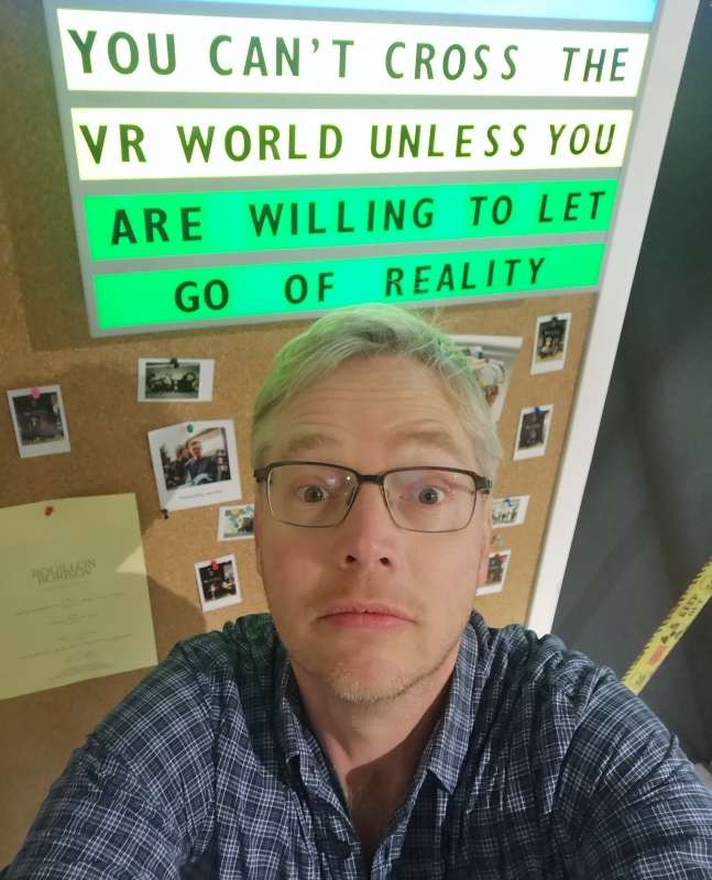 Jeroen Geelhoed in de VR-wereld