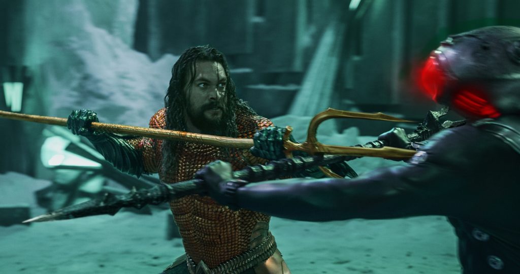 Aquaman versus Black Manta in Aquaman and the Lost Kingdom