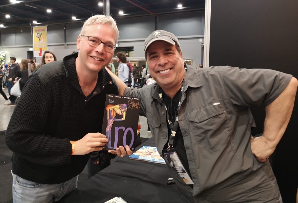 Modern Myths editor-in-chief Jeroen Geelhoed and Jimmy Palmiotti