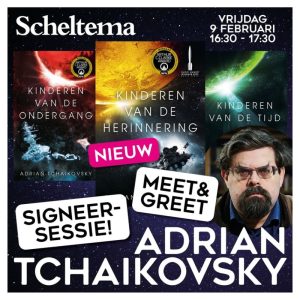 Adrian Tchaikovsky meet and greet in Scheltema Amsterdam