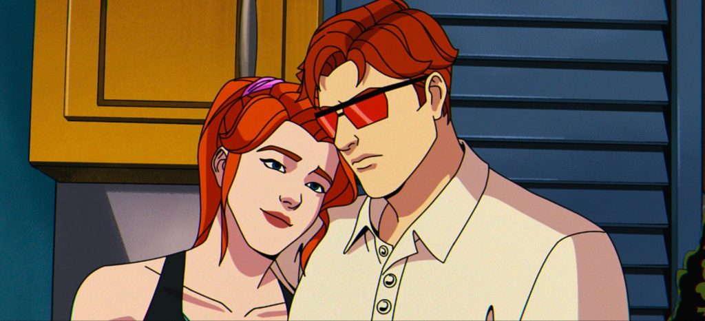 Jennifer Hale als Jean Grey en Ray Chase als Scott Summers